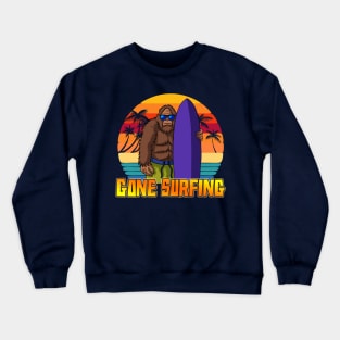 Bigfoot Gone Surfing Crewneck Sweatshirt